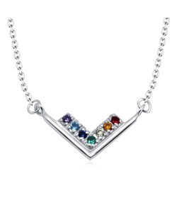 Uniquely Beautiful CZ Silver Necklaces SPE-3675